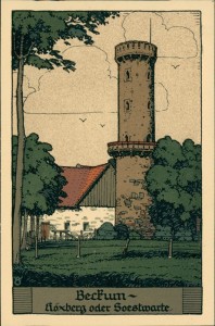 Alte Ansichtskarte Beckum, Höxberg oder Soestwarte