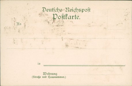 Adressseite der Ansichtskarte Duisburg, Monning, Denkmal Kaiser Wilhelm I. auf dem Kaiserberg