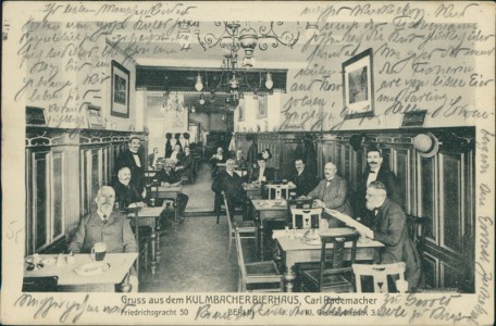 Alte Ansichtskarte Berlin, Friedrichsgracht 50, Kulmbacher Bierhaus, Carl Rademacher