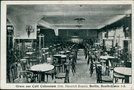 Alte Ansichtskarte Berlin, Beuthstrasse 1-3, Café Colosseum (Inh. Heinrich Braun)