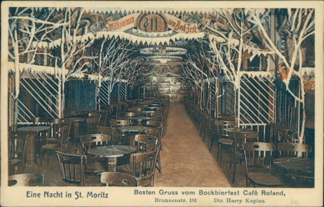 Alte Ansichtskarte Berlin, Brunnenstr. 181, Bockbierfest Cafe Roland