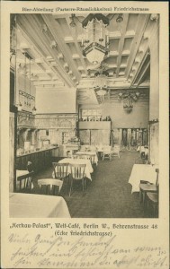 Alte Ansichtskarte Berlin, Behrenstrasse 48, Kerkau-Palast, Welt-Café