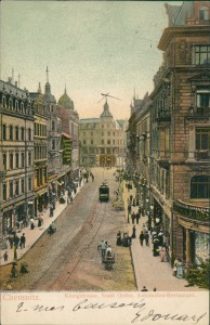 Alte Ansichtskarte Chemnitz, Königstrasse, Stadt Gotha, Automaten-Restaurant