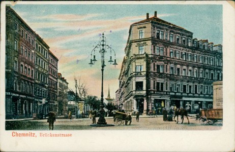 Alte Ansichtskarte Chemnitz, Brückenstrasse