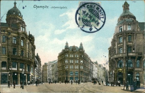 Alte Ansichtskarte Chemnitz, Johannisplatz