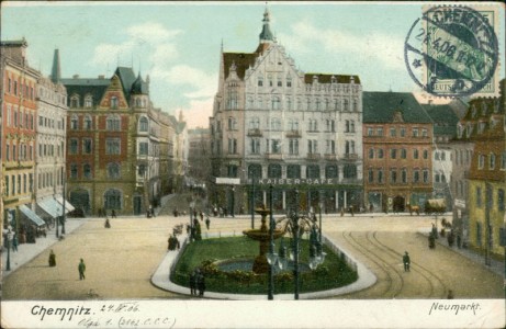 Alte Ansichtskarte Chemnitz, Neumarkt
