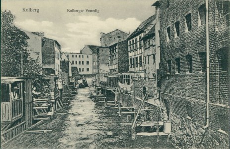 Alte Ansichtskarte Kolberg / Kołobrzeg, Kolberger Venedig