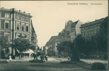 Alte Ansichtskarte Kolberg / Kołobrzeg, Münderstraße