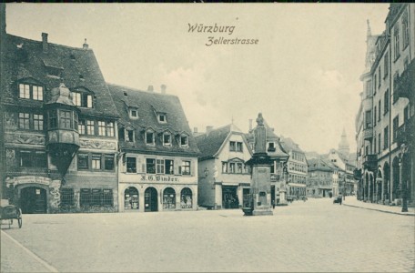 Alte Ansichtskarte Würzburg, Zellerstrasse