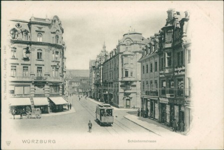 Alte Ansichtskarte Würzburg, Schönbornstrasse