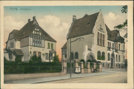Alte Ansichtskarte Dortmund-Eving, Amtshaus