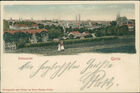 Alte Ansichtskarte Görlitz, Totalansicht