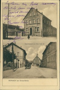 Alte Ansichtskarte Berkach bei Groß-Gerau, Gastwirtschaft von Fritz Veith III