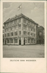 Alte Ansichtskarte Wiesbaden, Deutsche Bank