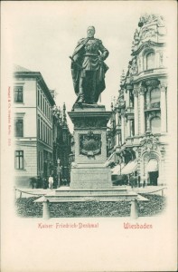 Alte Ansichtskarte Wiesbaden, Kaiser Friedrich-Denkmal