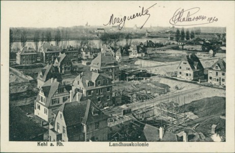 Alte Ansichtskarte Kehl, Landhauskolonie