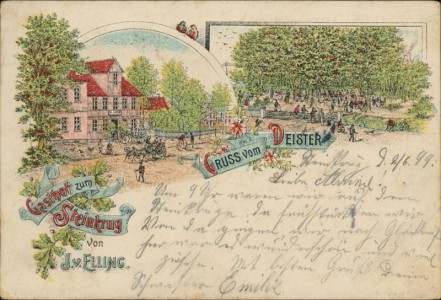 Alte Ansichtskarte Wennigsen (Deister), Gasthof zum Steinkrug von J. v. Elling