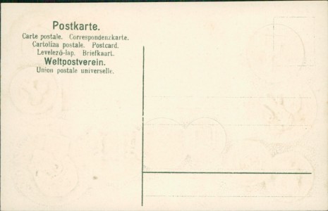 Adressseite der Ansichtskarte Spanien / Spain, Münzenkarte und Nationalflagge / states coin card