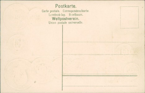 Adressseite der Ansichtskarte Schweden / Sweden, Münzen und Flagge auf Ansichtskarte / states coin card