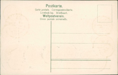 Adressseite der Ansichtskarte Italien / Italy, Münzen und Flagge auf Ansichtskarte / states coin card