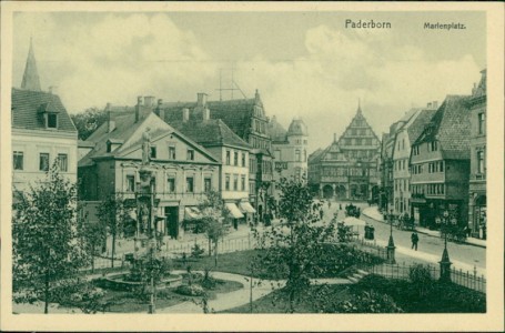 Alte Ansichtskarte Paderborn, Marienplatz