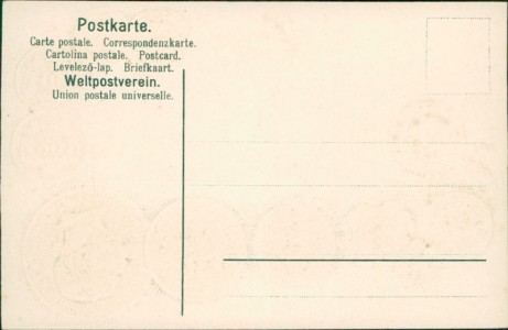 Adressseite der Ansichtskarte Österreich / Austria, Münzen und Flagge auf Ansichtskarte / states coin card