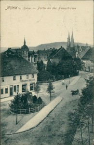 Alte Ansichtskarte Alfeld (Leine), Partie an der Leinestrasse