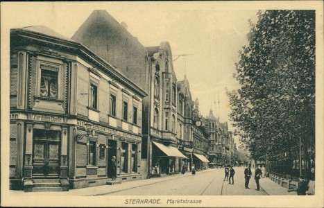 Alte Ansichtskarte Oberhausen-Sterkrade, Marktstrasse