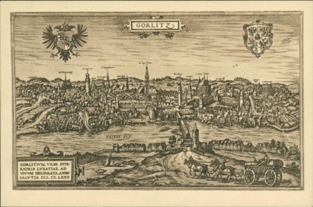 Alte Ansichtskarte Görlitz, nach einer Zeichnung im Jahre 1565