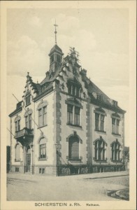 Alte Ansichtskarte Wiesbaden-Schierstein, Rathaus