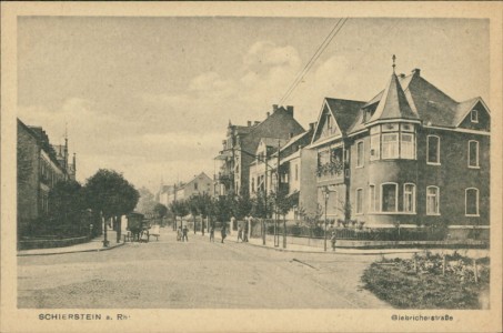 Alte Ansichtskarte Wiesbaden-Schierstein, Biebricherstraße