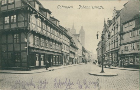 Alte Ansichtskarte Göttingen, Johannisstraße