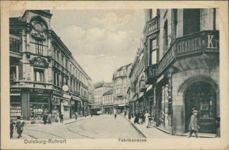 Alte Ansichtskarte Ruhrort, Fabrikstrasse