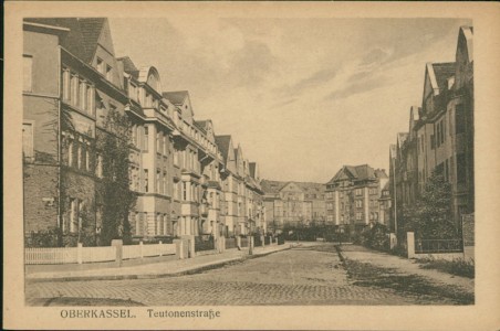 Alte Ansichtskarte Düsseldorf-Oberkassel, Teutonenstraße