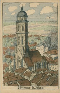 Alte Ansichtskarte Göttingen, St. Jakobi