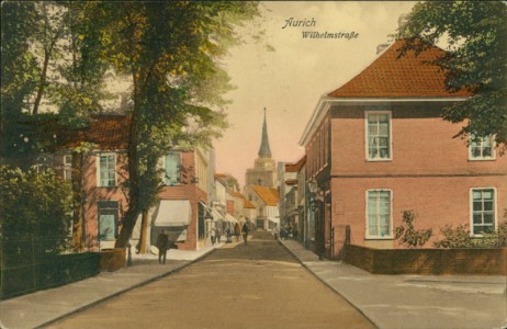 Alte Ansichtskarte Aurich, Wilhelmstraße