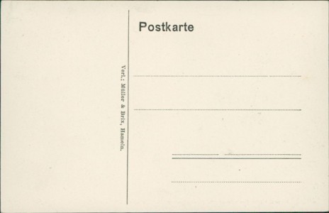 Adressseite der Ansichtskarte Hameln, Dreyer's Berggarten