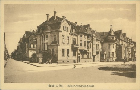 Alte Ansichtskarte Neuss, Kaiser-Friedrich-Straße