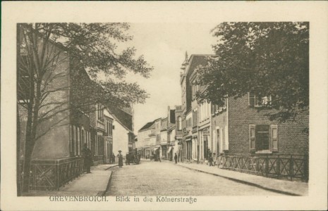 Alte Ansichtskarte Grevenbroich, Blick in die Kölnerstraße