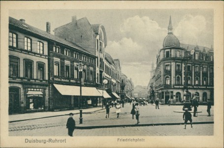 Alte Ansichtskarte Duisburg-Ruhrort, Friedrichplatz