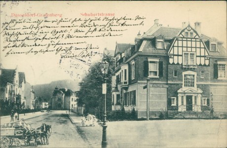 Alte Ansichtskarte Düsseldorf-Grafenberg, Schubertstrasse