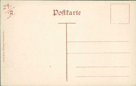 Adressseite der Ansichtskarte Göttingen, Überschwemmung 4.-6. Febr. 1909. Rosdorferweg