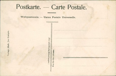 Adressseite der Ansichtskarte Prüm, Postgebäude