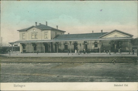Alte Ansichtskarte Ratingen, Bahnhof Ost