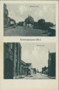 Alte Ansichtskarte Neuss-Grimlinghausen, Römerstraße, Oberstraße