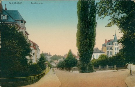 Alte Ansichtskarte Wiesbaden, Dambachtal