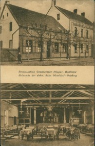 Alte Ansichtskarte Duisburg-Buchholz, Restauration Geschwister Küpper