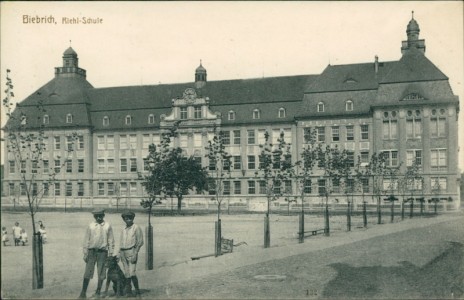 Alte Ansichtskarte Biebrich, Riehl-Schule