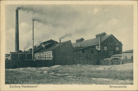 Alte Ansichtskarte Duisburg-Wanheimerort, Germaniawerke