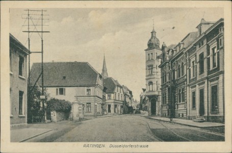 Alte Ansichtskarte Ratingen, Düsseldorferstrasse